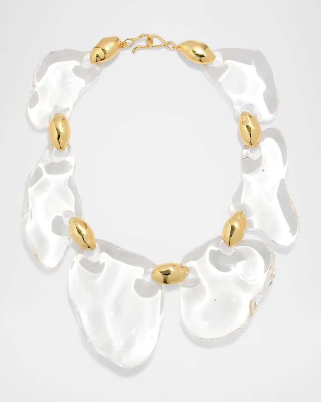 Liquid Lucite Pebble Necklace